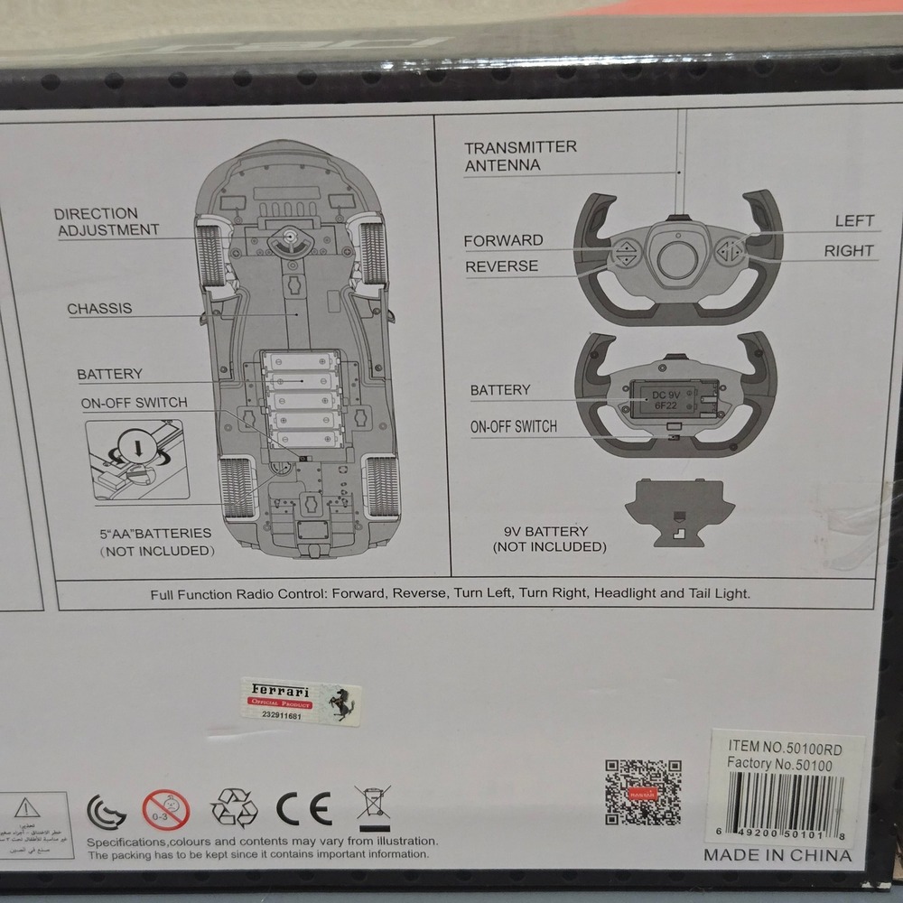 2016 RASTAR RC Car 1:14 Scale Ferrari LaFerrari Red Remote Control Toy Red - Picture 6 of 14